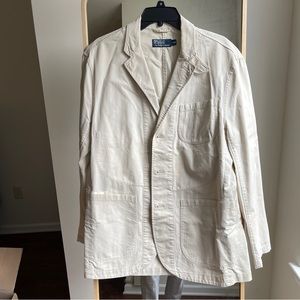Beige men’s cotton blazer size 42R